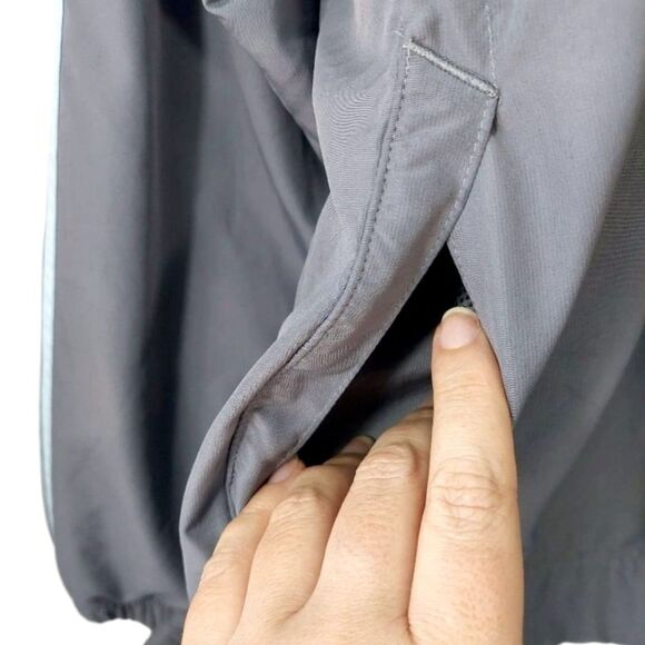 VTG Y2K Adidas CLIMALITE Track Jacket Windbreaker Full Zip Gray Blue AV1001 - XL - Picture 6 of 13